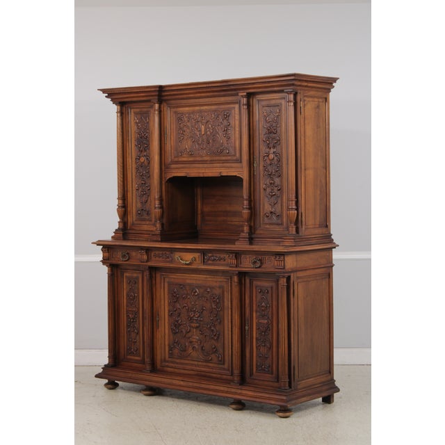Renaissance Antique French Renaissance Walnut Cabinet Hutch For Sale - Image 3 of 18