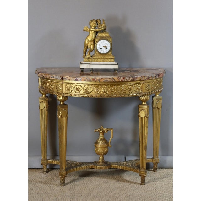 Directoire Console in Gilded Wood For Sale - Image 12 of 13
