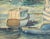 Boats at the Harbor - Nautical Seascape by Clarence Albert Taubenhein For Sale - Image 4 of 7