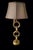 1990s Gold Huge Chain Link Interlocking Circles Tall Metallic Shade Table Lamp For Sale - Image 5 of 8