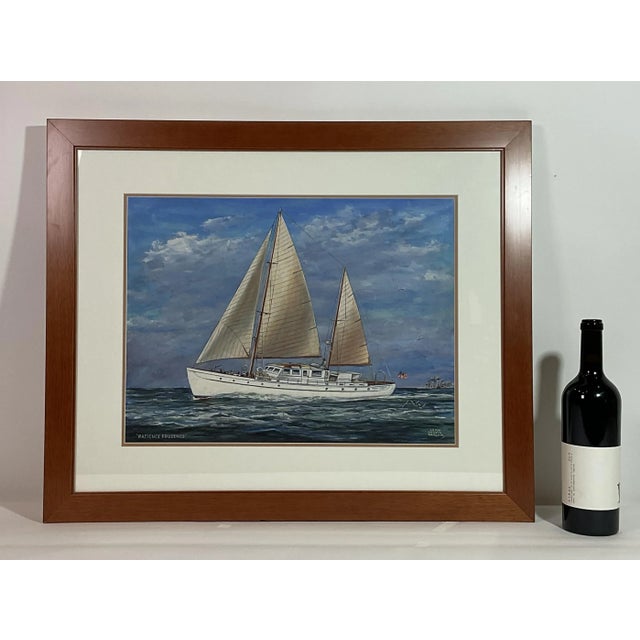 Mid 20th Century Portrait of the Yacht Patience Prudence For Sale - Image 5 of 12