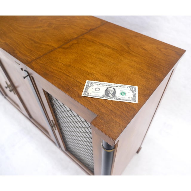 Flip Top Serving Tray Table 4 Doors Credenza Bar Server Sideboard MINT For Sale - Image 9 of 17