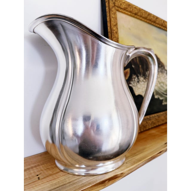 1930s Vintage Silver Water Pitcher From Chicago Milwaukee & St. Paul Railroad For Sale - Image 5 of 10