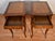 1880s Antique French Louis XV Walnut & Satinwood Marquetry Inlay Pair Nightstands / Bedside Tables For Sale - Image 10 of 18