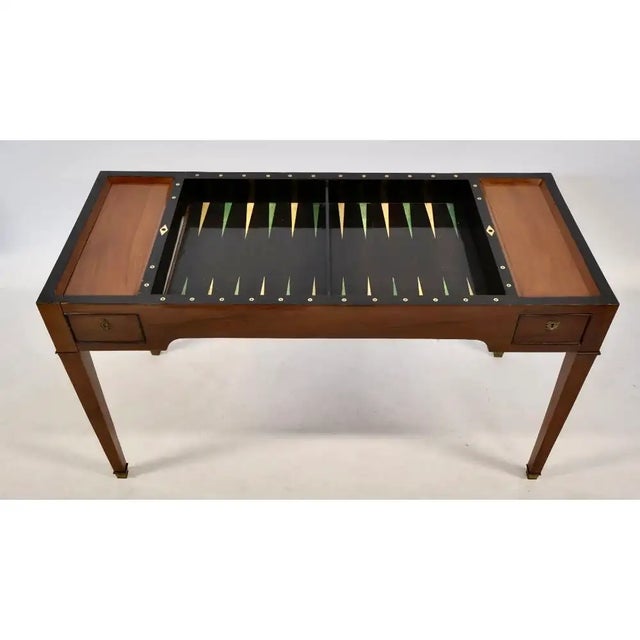 Traditional 19th Century French Mahogany Backgammon Games Table For Sale - Image 3 of 4
