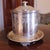 English Vintage Silver Plate on Nickel Biscuit Box For Sale - Image 6 of 10