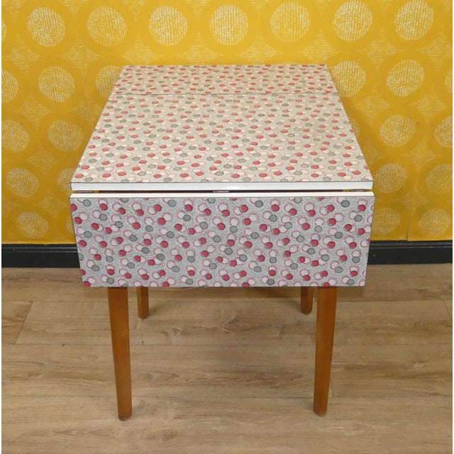 Vintage Folding Table and Chairs with Stool, 1960s, Set of 4 For Sale - Image 11 of 18
