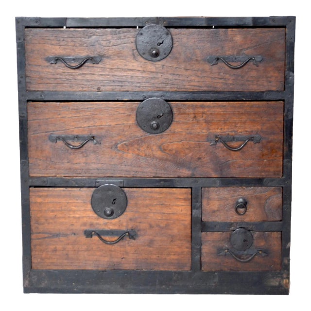 Antique JapaneseSmall Ko Dansu Tansu Chest For Sale