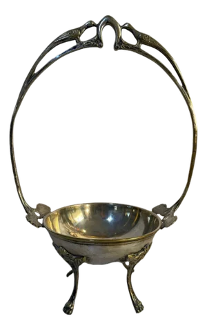 Art Nouveau Silver Plated Basket