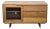 Room & Board Cherry Wood Sideboard With Glass Cabinet Door and Drawers For Sale