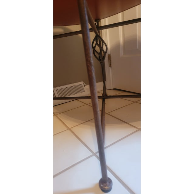 Mid 20th Century Vintage Dutch Hand Painted Metal Tray Top Accent Table on Stand For Sale - Image 17 of 18