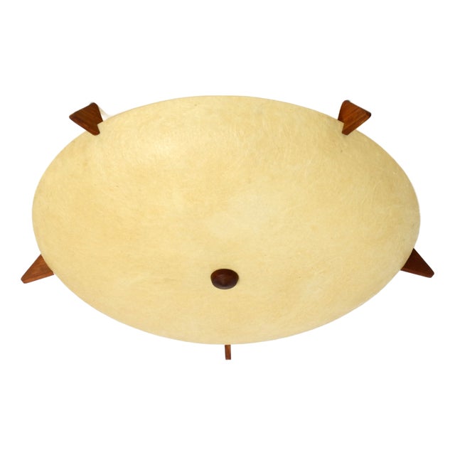 Mid-Century Modern Fiberglass Ceiling Lamp, 1950s For Sale