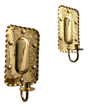 Mid-Century Swedish Brass Sconces by A. Eriksson Linberg, Set of 2