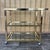 Brass Vintage Mid Century Modern Dry Bar/ Serving Cart in the Pierre Vandel Style. Circa 1970s For Sale - Image 8 of 18