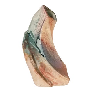 80's Tony Evans Raku Vase / Sculpture For Sale