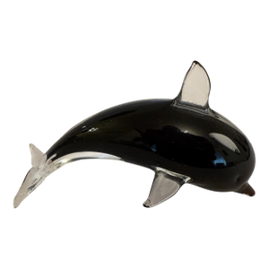 Murano Hand Blown Glass Vintage Orca Sculpture