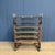 Brown Wooden Workshop Rack with Cast Iron Wheels For Sale - Image 8 of 18