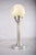 Industrial Vintage Art Deco Machine Age Table Lamp with Frosted Glass Globe, 1920s For Sale - Image 3 of 16