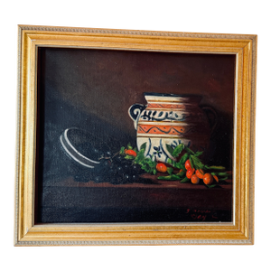 1960s Mid-Century Modern Dutch Baroque Still Life Painting, Attributed to Bert Beirne