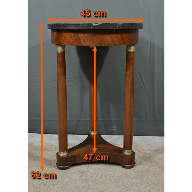 Empire Style Mahogany Tripod Pedestal Table, Early 20th Century For Sale - Image 14 of 15