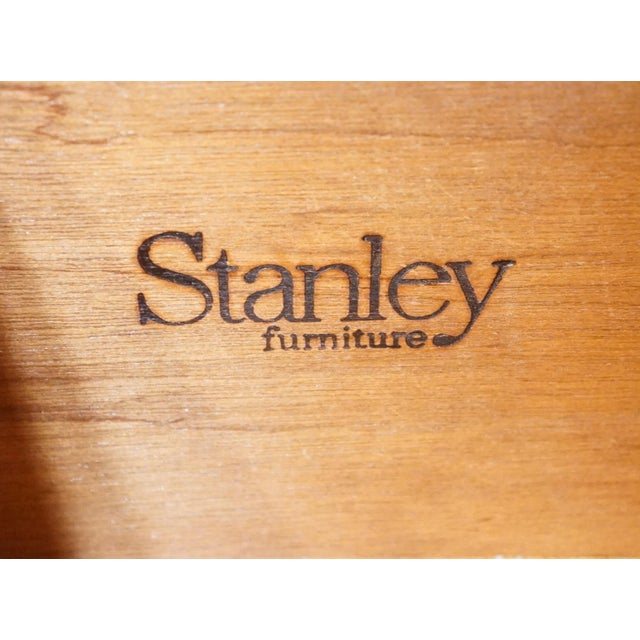 Stanley Furniture Solid Pecan Antiqued Yellow Cream Painted Mediterranean 73" Triple Door Dresser 4723-05 For Sale - Image 10 of 15