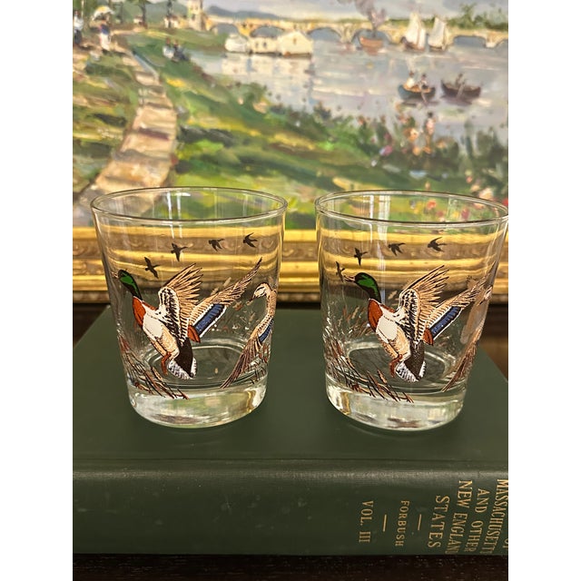 Pair of Vintage Libbey Lowball Whiskey Duck Glasses For Sale - Image 13 of 14