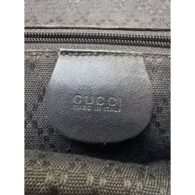 1990s Gucci Bamboo Backpack Leather Black For Sale - Image 12 of 13