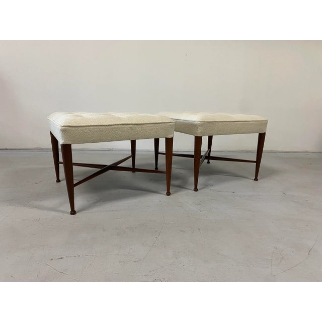 1950s 1950s Vintage Edward Wormley "Thebes" Stools for Dunbar - a Pair For Sale - Image 5 of 13