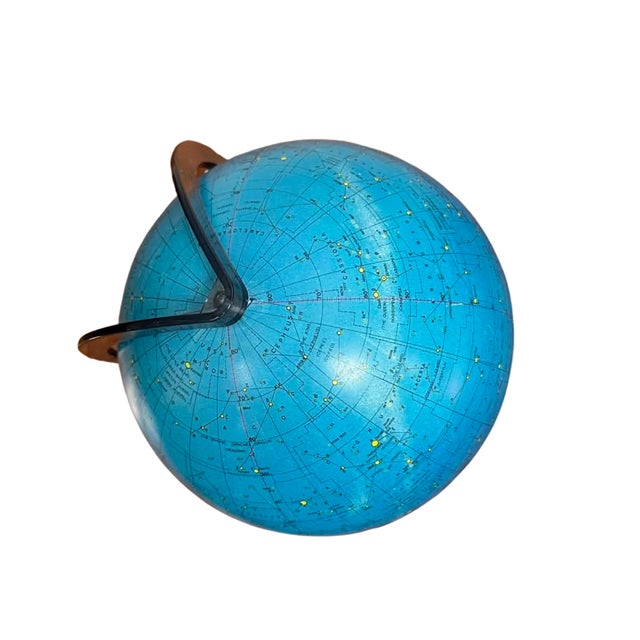 1960s Vintage Celestial Constellation Globe on Smoked Acrylic Stand, Space Age Astronomy Decor, 1970s For Sale - Image 5 of 5