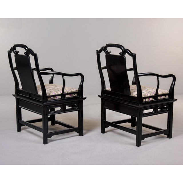 Chinoiserie Vintage Century Furniture Chin Hua Collection Chinoiserie Arm Chairs - Pair For Sale - Image 3 of 13