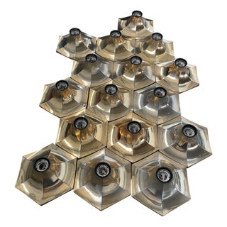 Cloe Mod. 508 Wall Lights from Fosnova, 1970s, Set of 16 For Sale