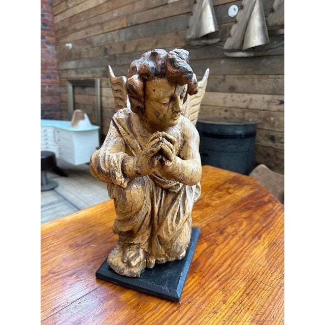 Carved Wooden Angel, 1890s For Sale - Image 12 of 12