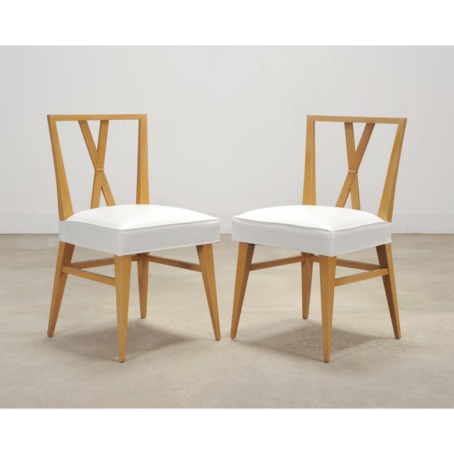 Mid 20th Century Set of Four Tommi Parzinger Mid-Century X-Back Dining Chairs For Sale - Image 5 of 18