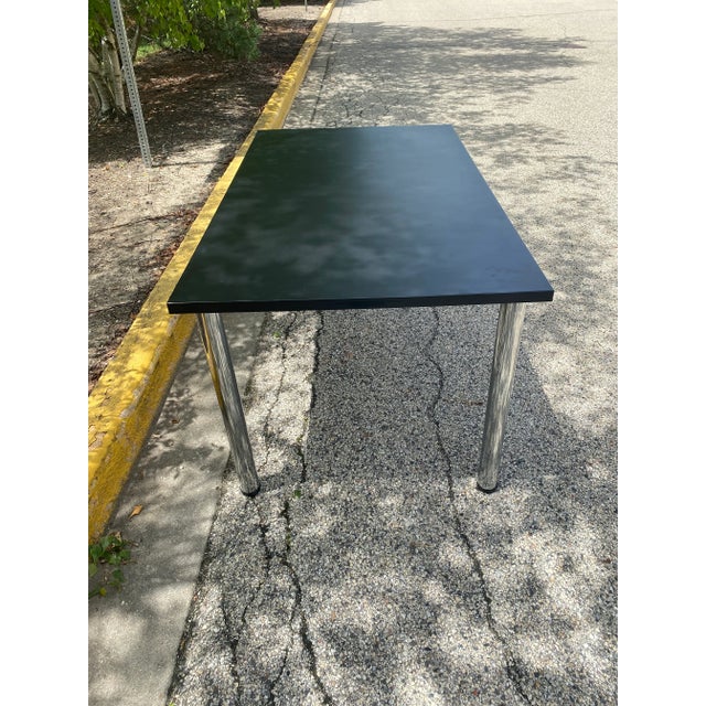 Postmodern Postmodern Italian Formica and Chrome Dining Table 1970s For Sale - Image 3 of 10