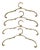 Art Deco Brass Coat Hanger Set, 1960s, Set of 4 For Sale