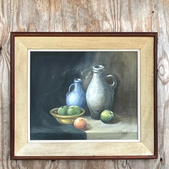 Vintage Realist Tabletop Signed Original Oil Still Life Painting For Sale In West Palm - Image 6 of 8