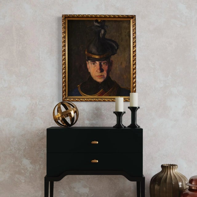 Vass E., Portrait of a Soldier, 1915, Oil on Cardboard For Sale - Image 8 of 16