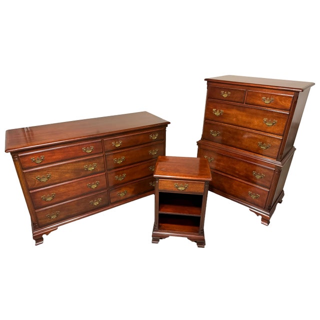 Overview A beautifully preserved late 1950s bedroom suite by Kling Furniture, offered as a complete four-piece set....
