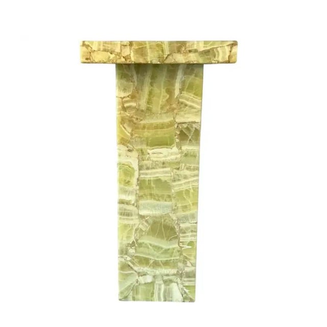 Natural Onyx and Resin Pedestal by of Mueller of Mexico For Sale - Image 9 of 12