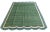 Textile Handmade Cotton Natural Vegetable Dyed Scalloped Green Rug- 5'x7' For Sale - Image 7 of 9