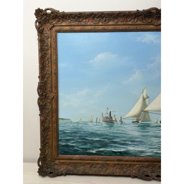 JOHN BENTHAM-DINSDALE (1927–2008) America's Cup 1881: Mischief and Atalanta An important marine oil painting by renowned...
