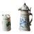 Vintage 1960s Utica Club "Schultz & Dooley" German Lidded Steins & Advertising Tray - 3 Piece Set For Sale
