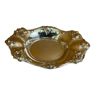 1950s Reed & Barton Sterling Silver "Lilly of the Valley" Bon Bon Dish For Sale
