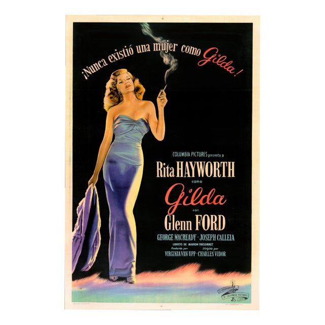 "Gilda" Original Vintage Argentinian One Sheet Movie Poster, 1946 For Sale