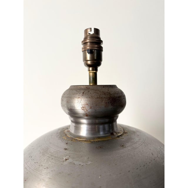Modernist Mixed Metal Table Lamp, France, 1960s For Sale - Image 6 of 9
