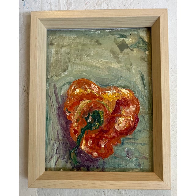 2020s "Habanero #2", Expressionist Still Life, Oil Painting, Food Art For Sale - Image 5 of 8