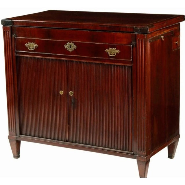18th Century Dutch Metamorphic Neoclassical Mahogany Lift-Top Buffet Server Sideboard For Sale In Dallas - Image 6 of 6