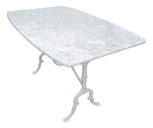 Authentic French Marble & Iron Base Bistro Table