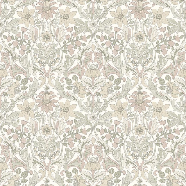 Mid-Century Modern Sample - Boråstapeter Blomsterfröjd Wallpaper in Soft Multi For Sale - Image 3 of 3