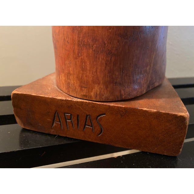 Vintage Mexican Figural Wood Carving by Arias For Sale In Tampa - Image 6 of 12